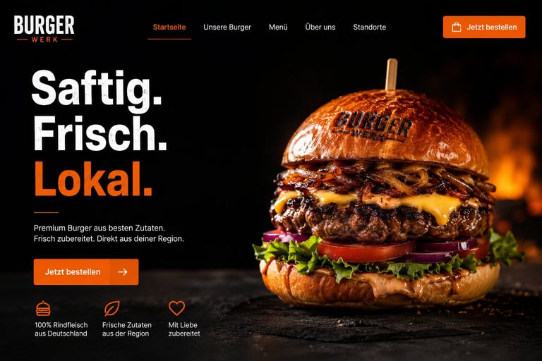 Gourmet burger with melted cheese, fresh vegetables, and sesame seed bun on dark background with flames