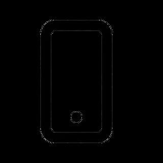 Smartphone with dark screen and rounded corners displayed in portrait orientation