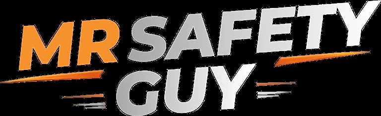 Mr Safety Guy logo with orange and gray text