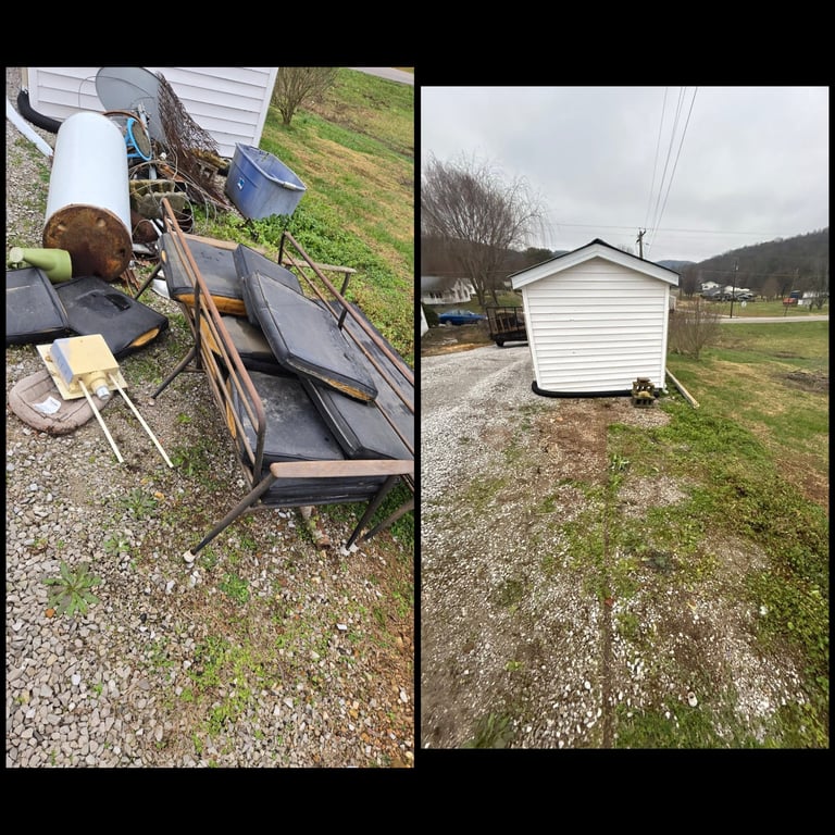 Yard Junk & Boat Seats — Before & After