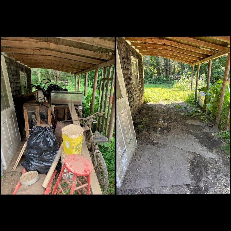 Shed Porch Cleanout — Before & After