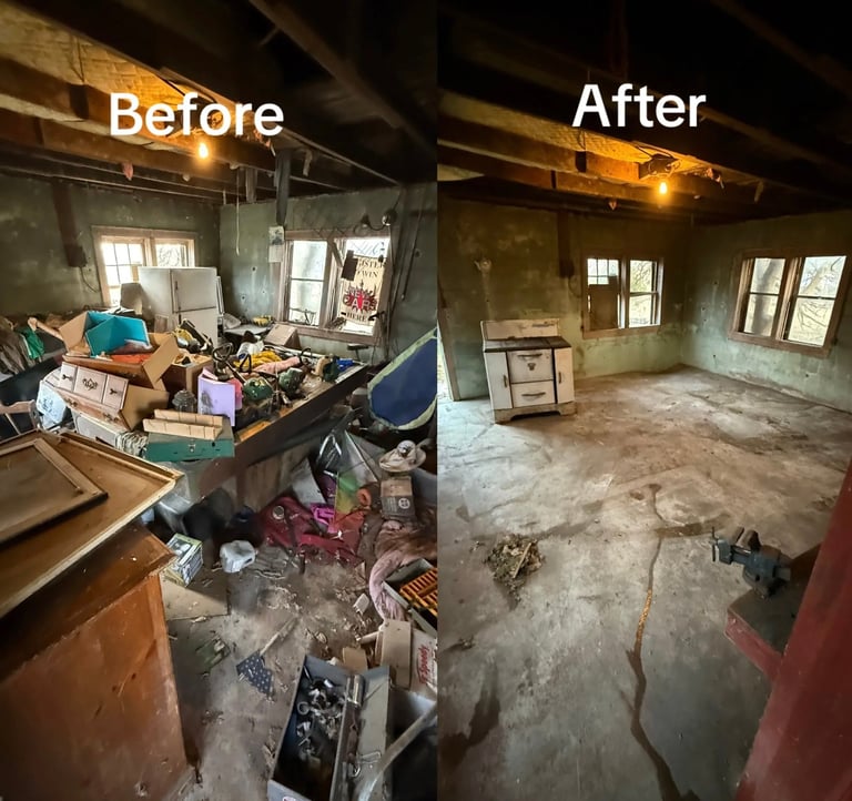 Cluttered Room Cleanout — Before & After