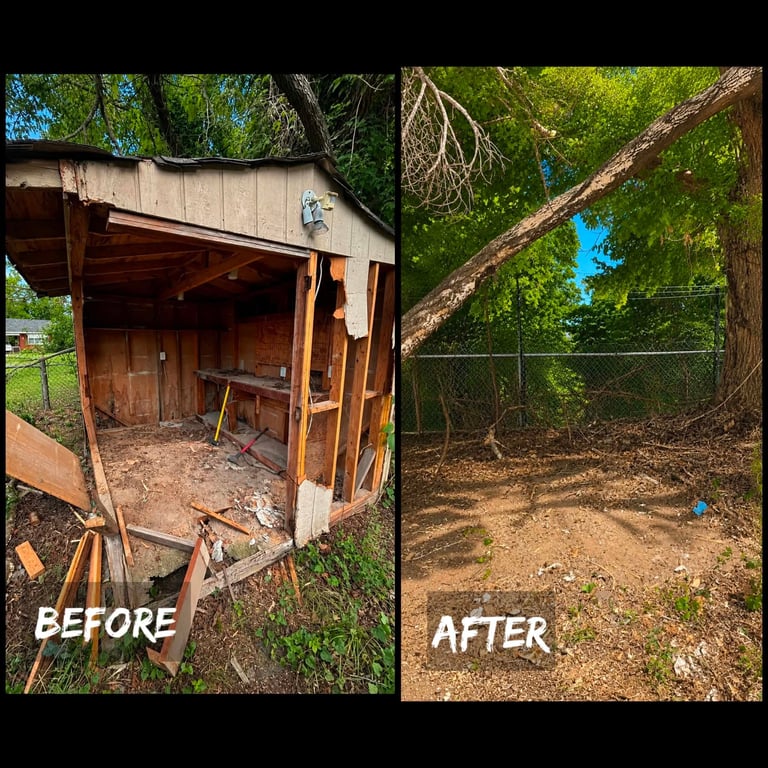 Backyard Shed Demolition & Clearance — Before & After