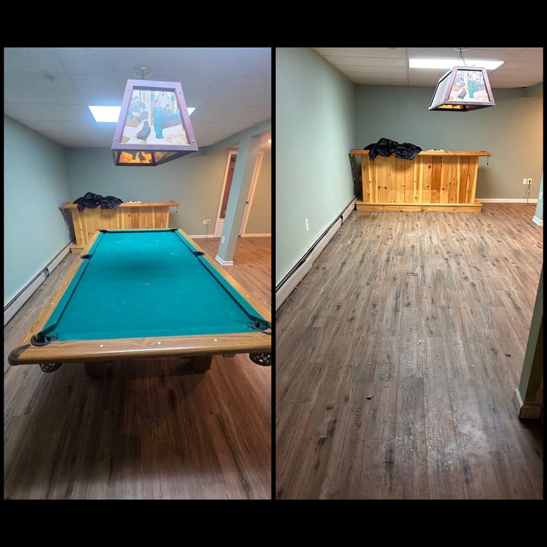 Pool Table Removal — Before & After