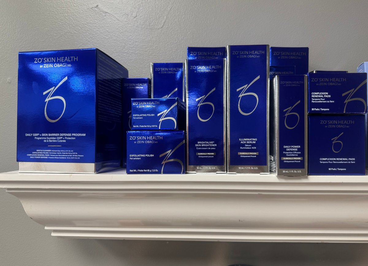 ZO Skin Health products available through Emilie.