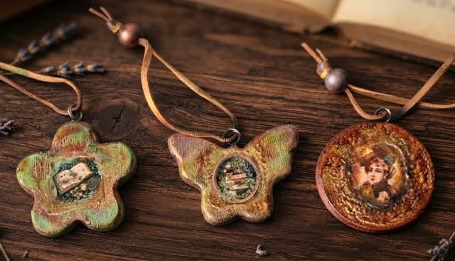 Mixed Media Keychains – Set of 3 pieces
