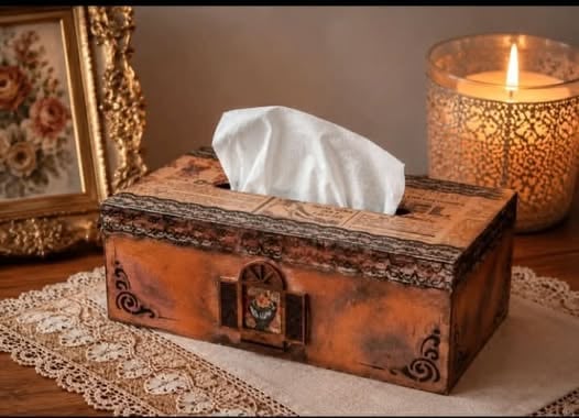 Wooden Tissue Box Vintage Retro – Handcraft Paris Chic