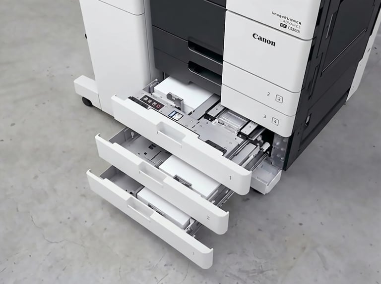 Up to 4 adjustable paper trays