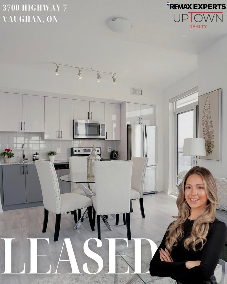 LEASED — kitchen and dining area at 3700 Highway 7, Vaughan, ON