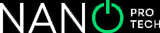 Nano Pro Tech logo with green power button symbol