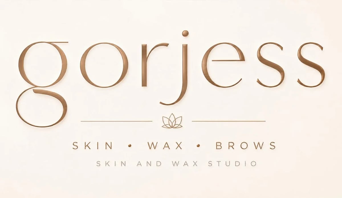 Gorjess logo for a skin and wax studio offering skincare, waxing, and eyebrow services