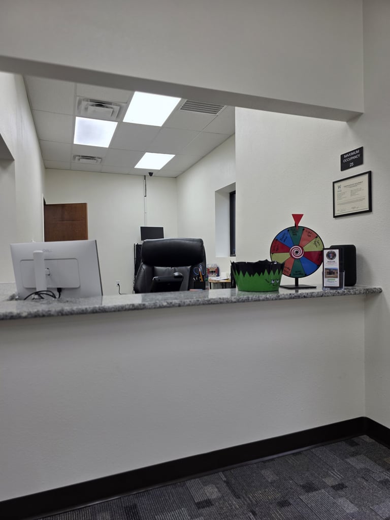 Front desk at Avalon Academic Center in Wylie, TX