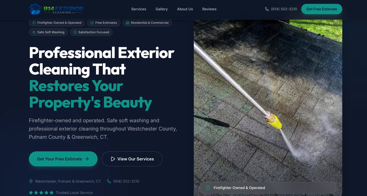 Pressure Washing website by Peak Summit Sites — custom web design for small businesses