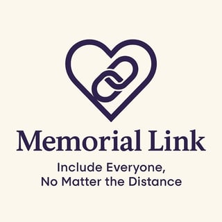 Memorial Link heart and chain link icon