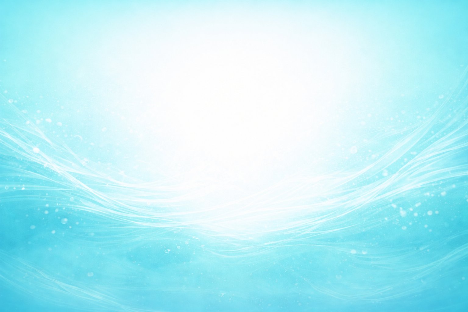 Abstract light blue background with flowing waves and bright center, suggesting water or technology theme