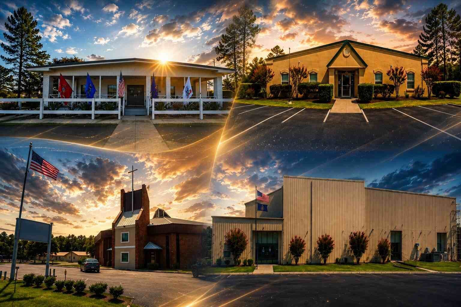 Lighthouse Private Christian Academy campus at golden hour