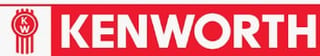 Kenworth logo featuring red background with white text and stylized shield icon