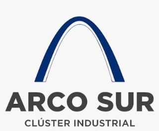 ARCO SUR industrial cluster logo with blue arch design