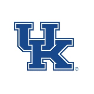 University of Kentucky Wildcats logo featuring a blue interlocking UK letters with registered trademark symbol