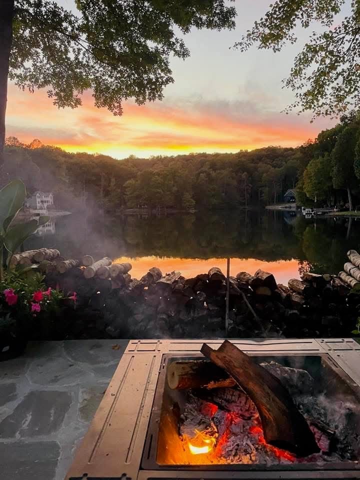 Sunset Fire Pit on the Water