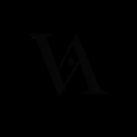 Letter A monogram in plum