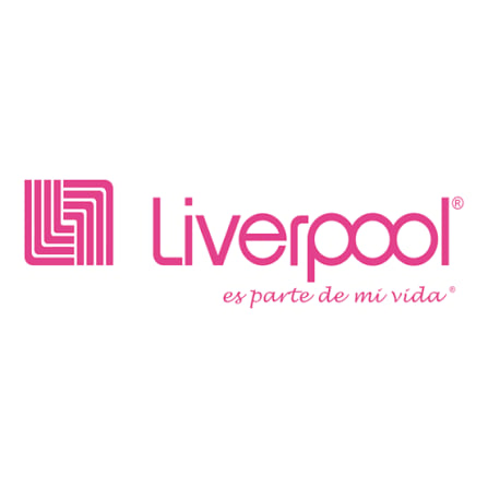 Liverpool logo in pink with tagline es parte de mi vida