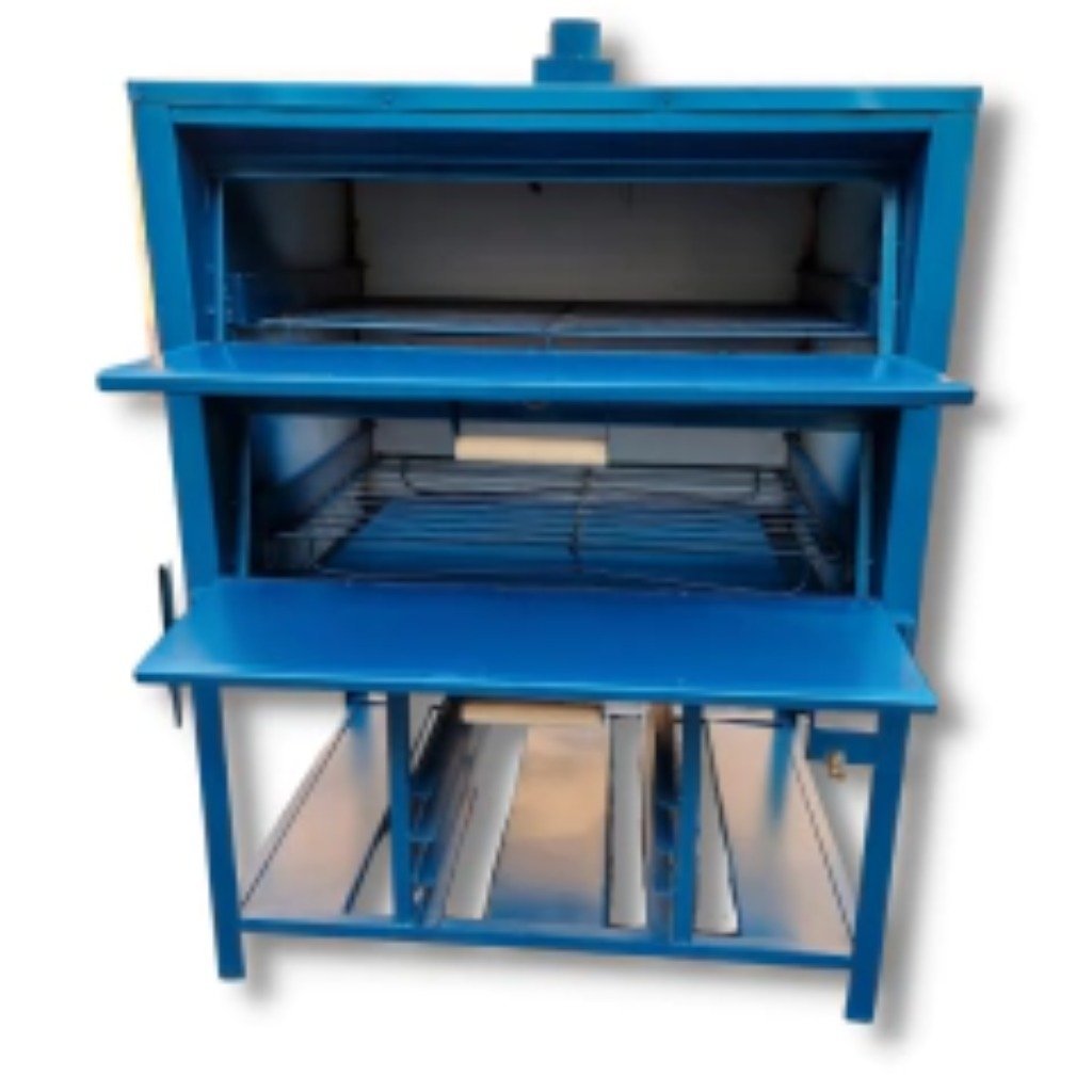 Horno de gaveta para 4 charolas con compartimentos apilados, construcción robusta y quemadores frontales — Horno de Gaveta 4 Charolas HG4C Economirugo