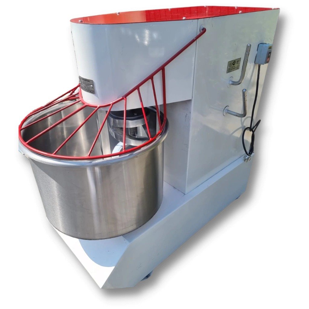 Amasadora de espiral para 30 kg en placa reforzada con 3 velocidades para uso rudo — Amasadora Espiral 30 kg Placa 3v AMA30EP3 Economirugo