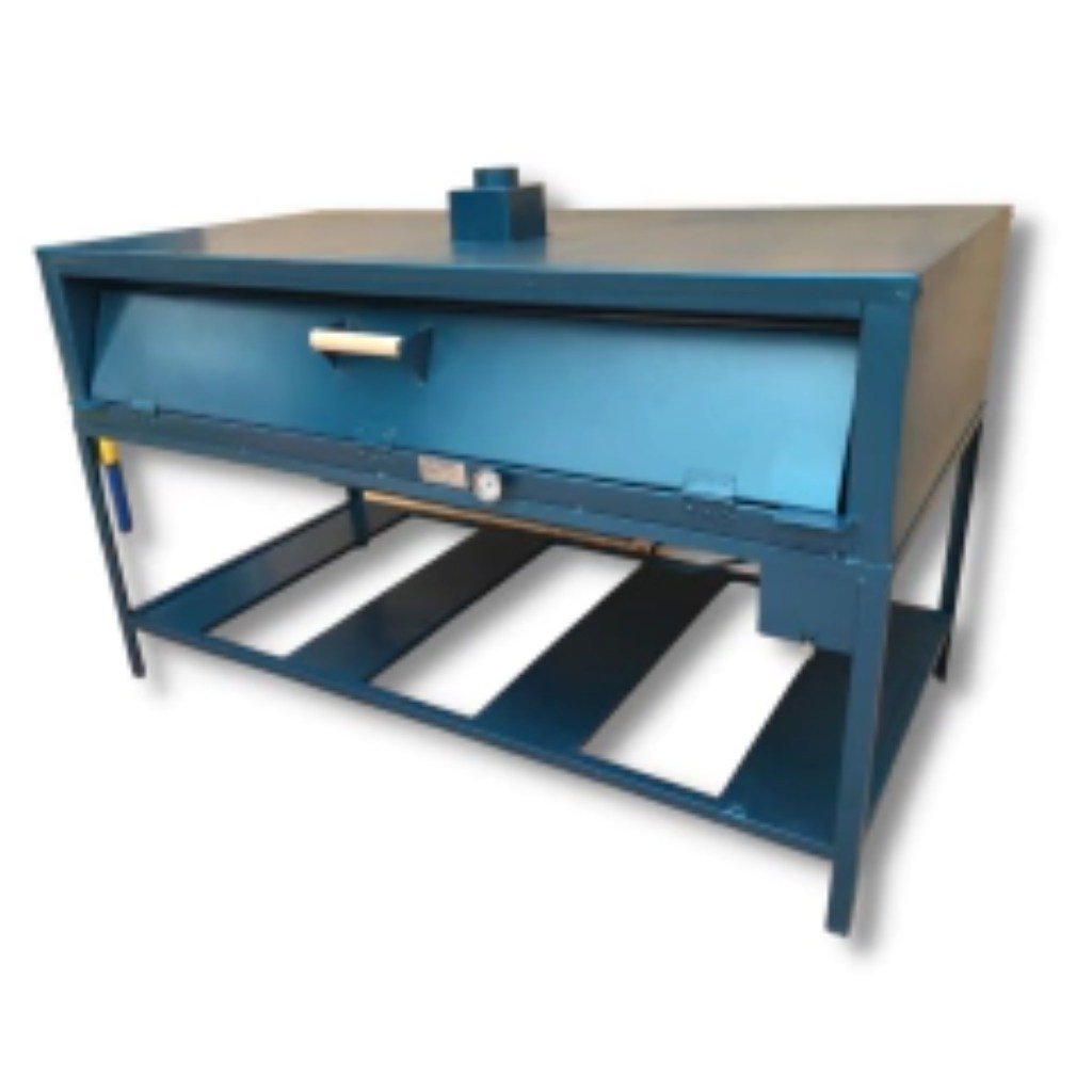 Horno de gaveta para 6 pizzas familiares de alta capacidad con 18 ladrillos refractarios — Horno de Gaveta 6 Pizzas HG6P Economirugo