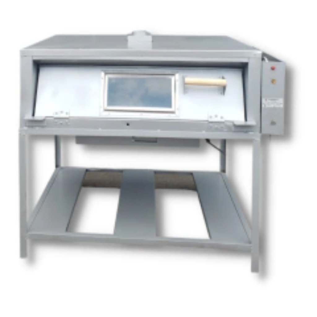 Horno de gaveta para 4 pizzas familiares equipado con gratinador, cristal templado y luz interior — Horno de Gaveta 4 Pizzas Equipado HG4PE Economirugo