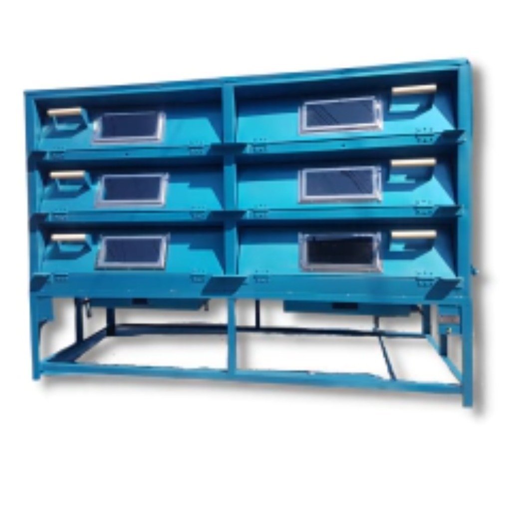 Horno de gaveta de fabricación especial equipado para 12 charolas con cristales templados, vapor y luz interior — Horno de Gaveta 12 Charolas Fabricación Especial Equipado HG12CFEC Economirugo