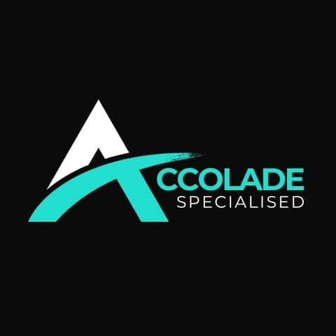 Accolade Specialised logo designed by Woods Media Promotions in Geelong