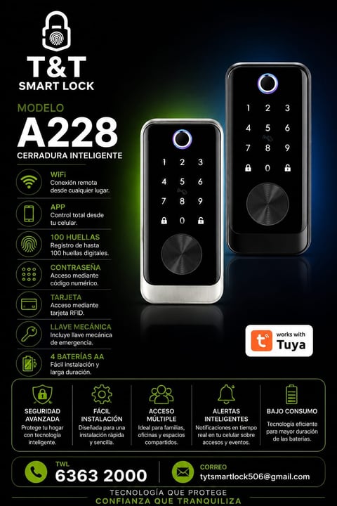 T&T Smart Lock A228 — cerradura inteligente