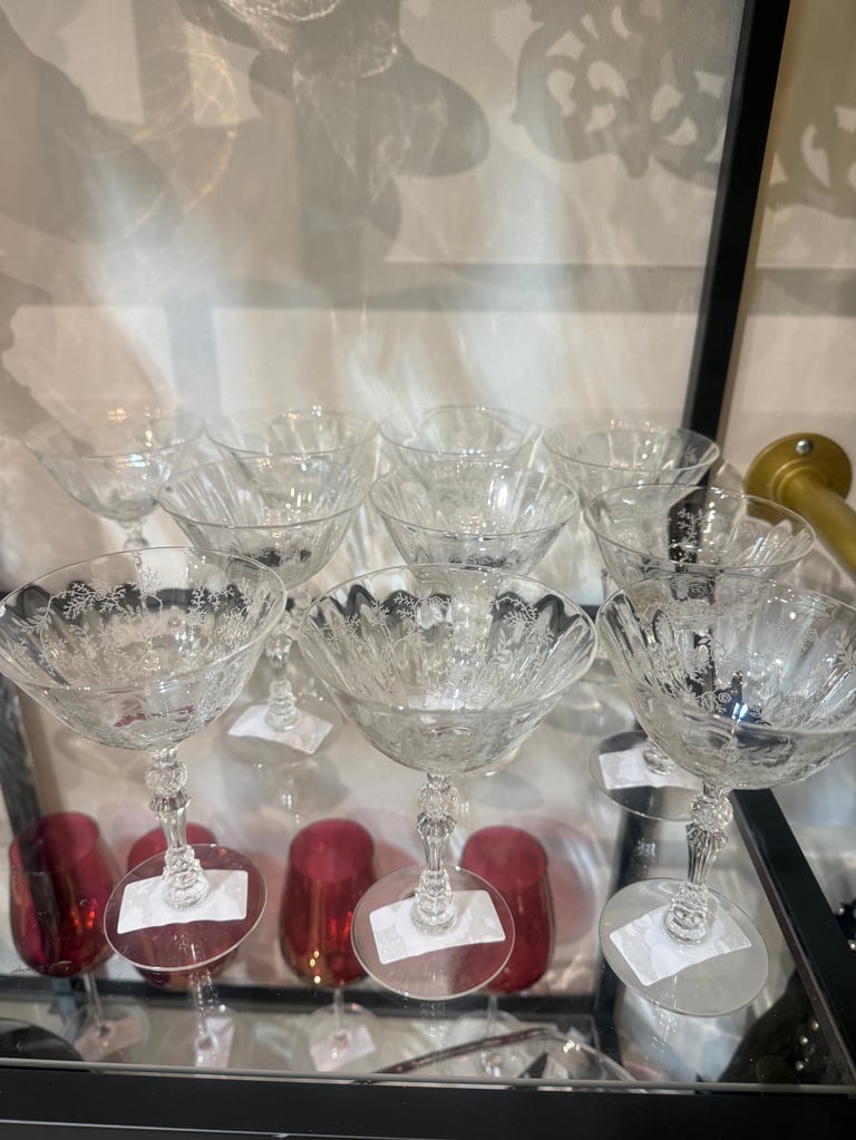 Vintage Champagne Coupe Set of 10