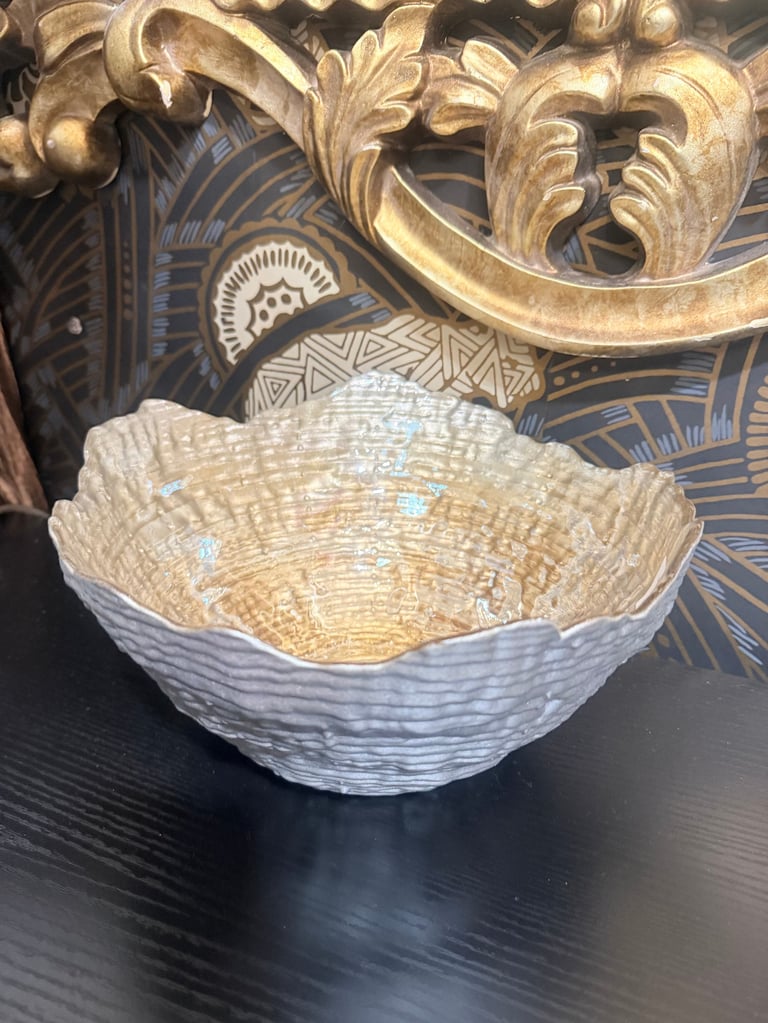 Arda Silver Glass Bowl